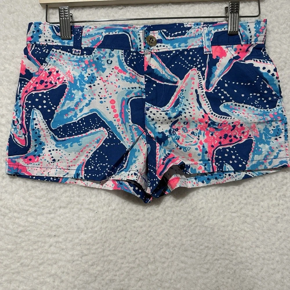 Lilly Pulitzer Girl Adjust Waist‎ Starfish Print Core Cruise Youth Size 14